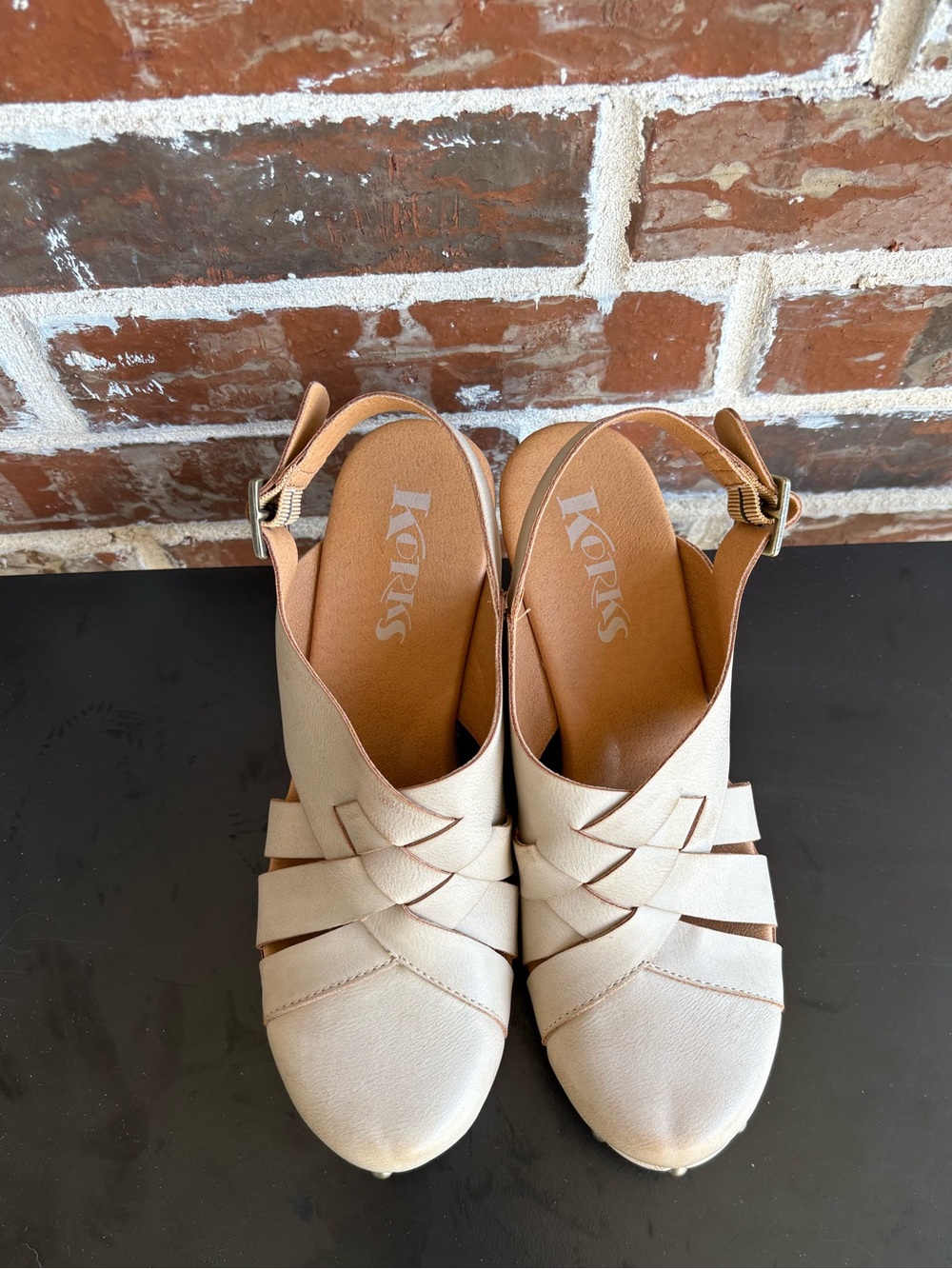 Korks by Kork-Ease Wynne Vegan Leather Tan Slingback Comfort Clogs Size 8 - Picture 3 of 14